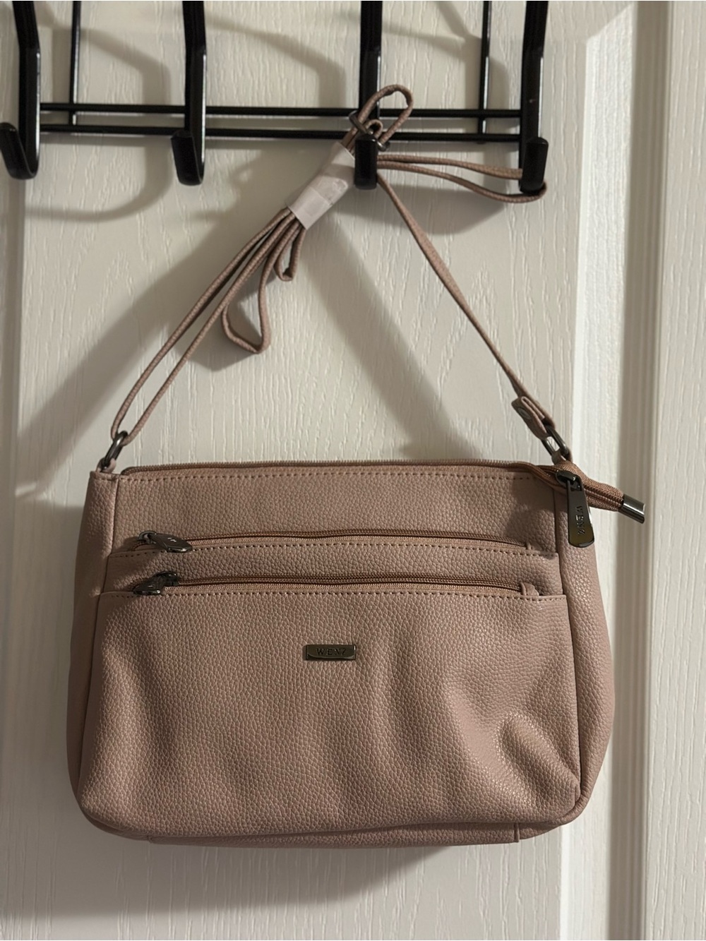 Genuine leather Women's Crossbody Bag in Dusty Rose